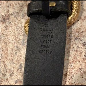 Gucci leather belt With Snake Buckle